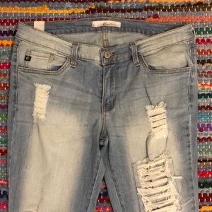 KanCan distressed patched skinny 29 NWOT